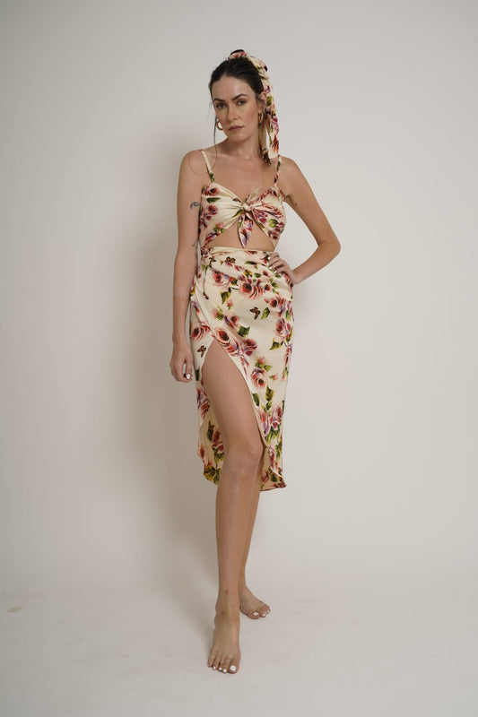 Rose bustier Co-ord set