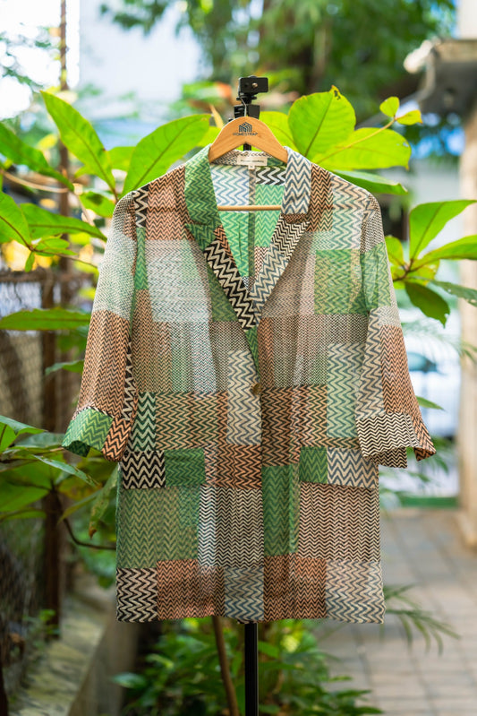 Terra green blazer set