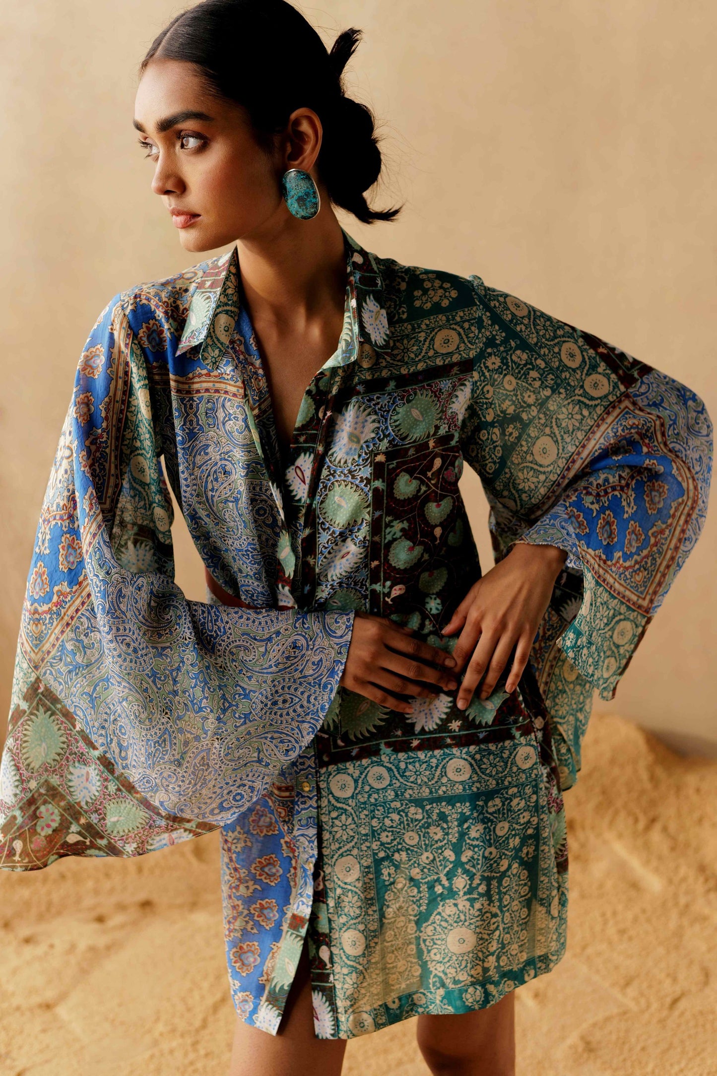 Iridescent Paisley dress