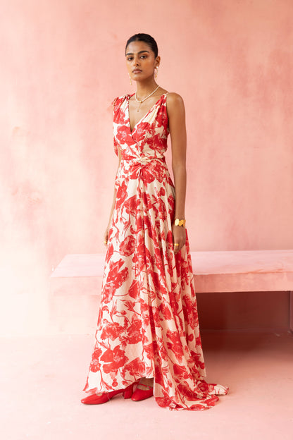 La Rouge fluid Dress