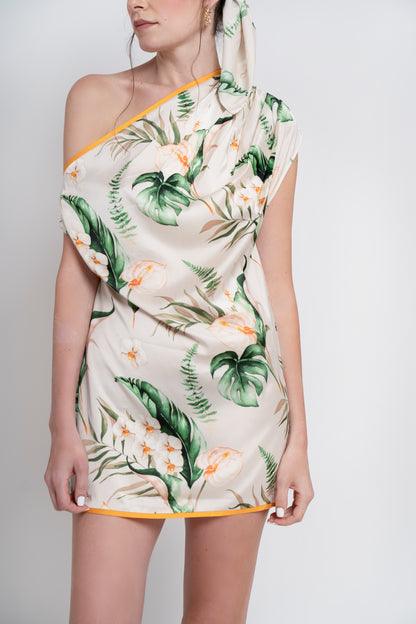 White Tropical Dress