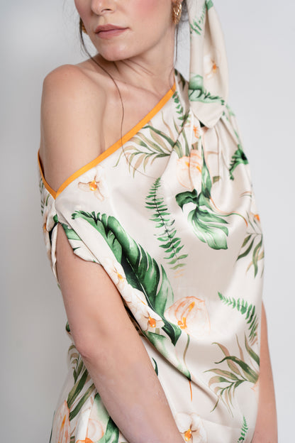 White Tropical Dress