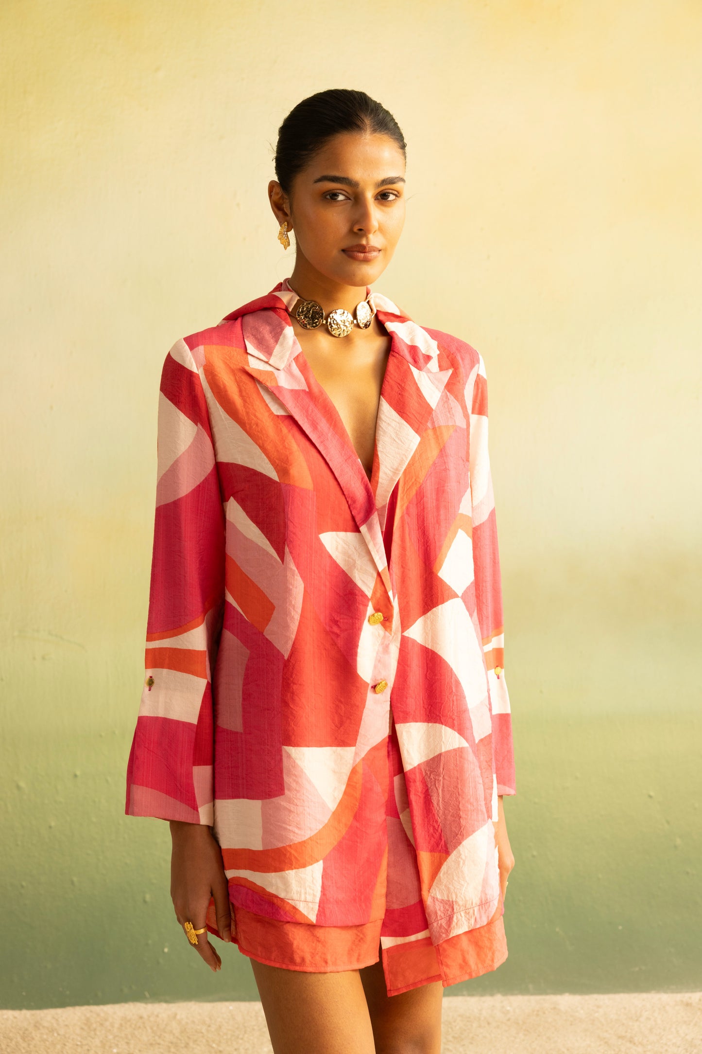 Terra Blush Blazer Dress