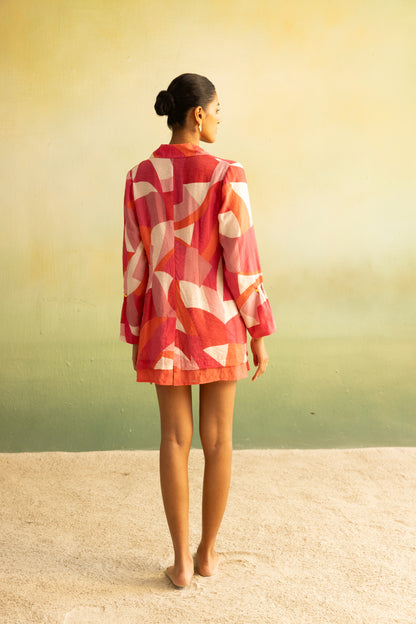 Terra Blush Blazer Dress