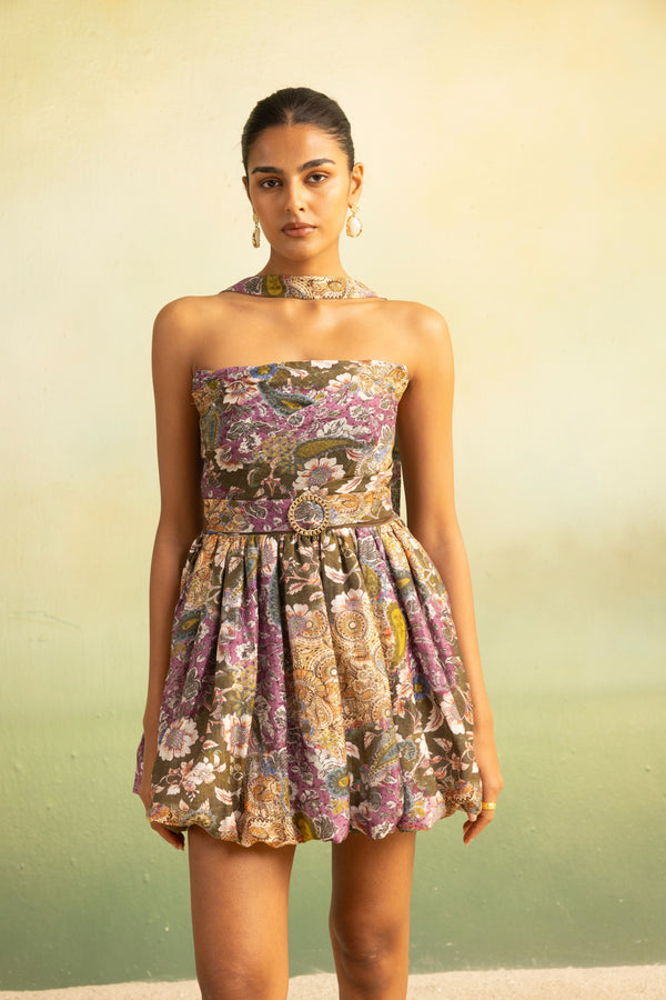 Mulberry Paisley Tube Dress