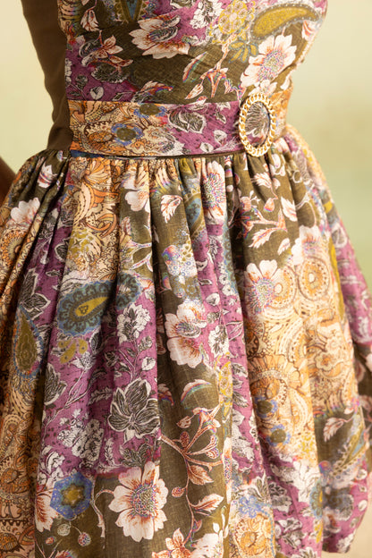 Mulberry Paisley Tube Dress