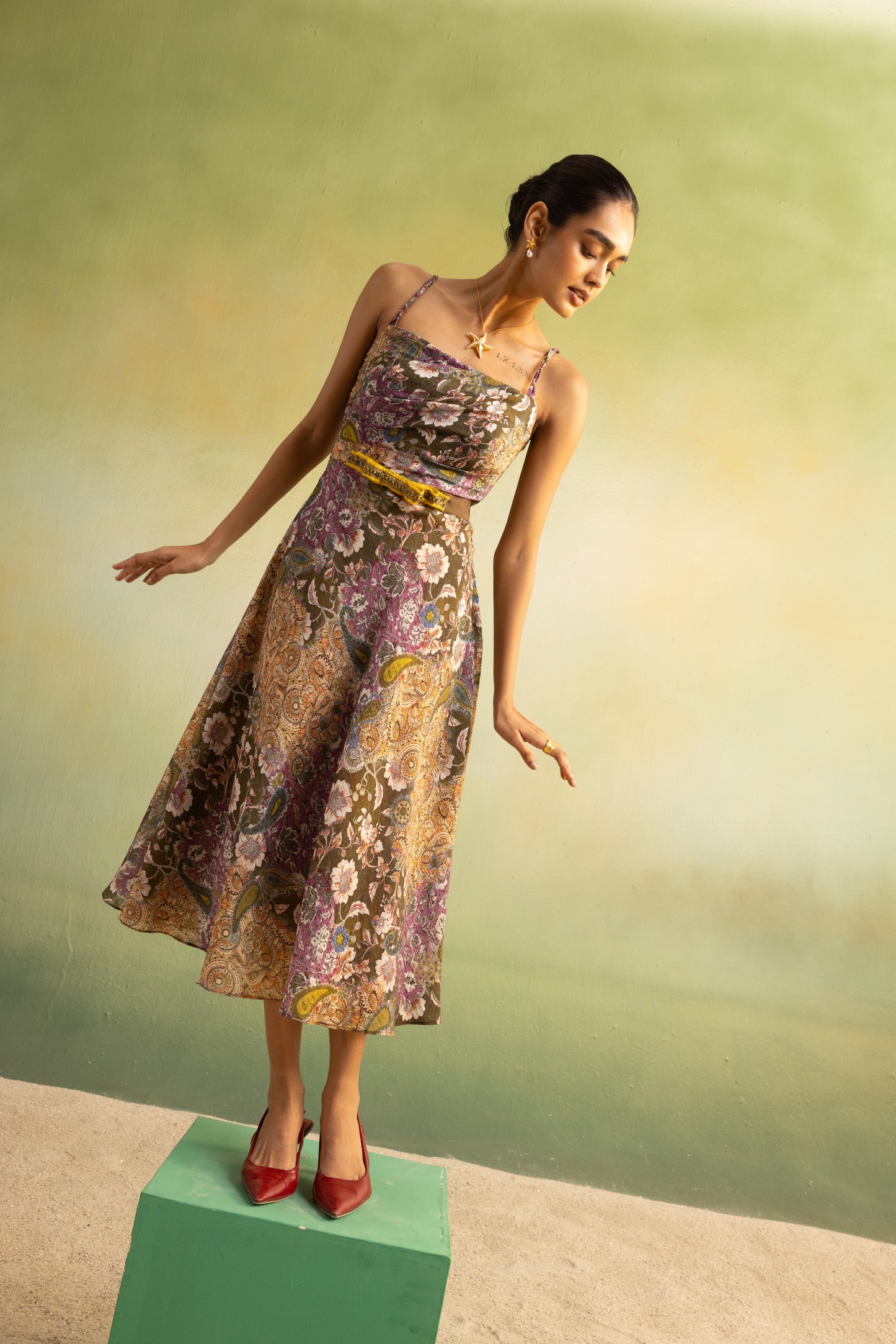 Mulberry Paisley Flow Dress