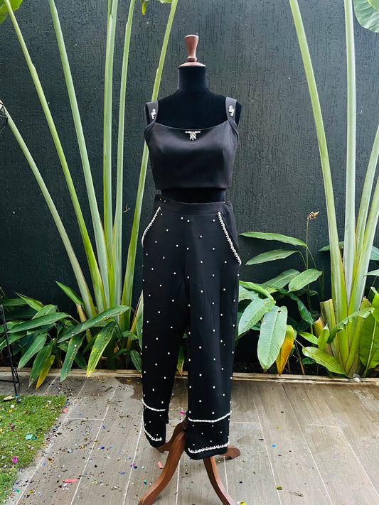 Kim Embellished Black Set