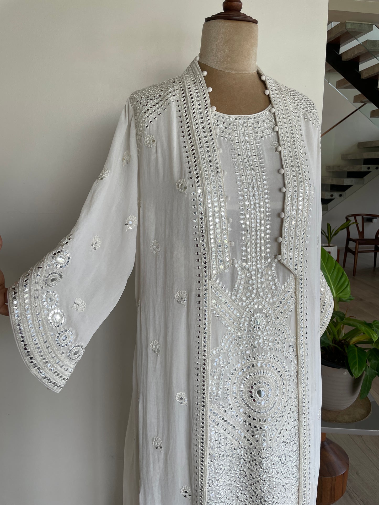 WHITE MIRRORWORK TUNIC