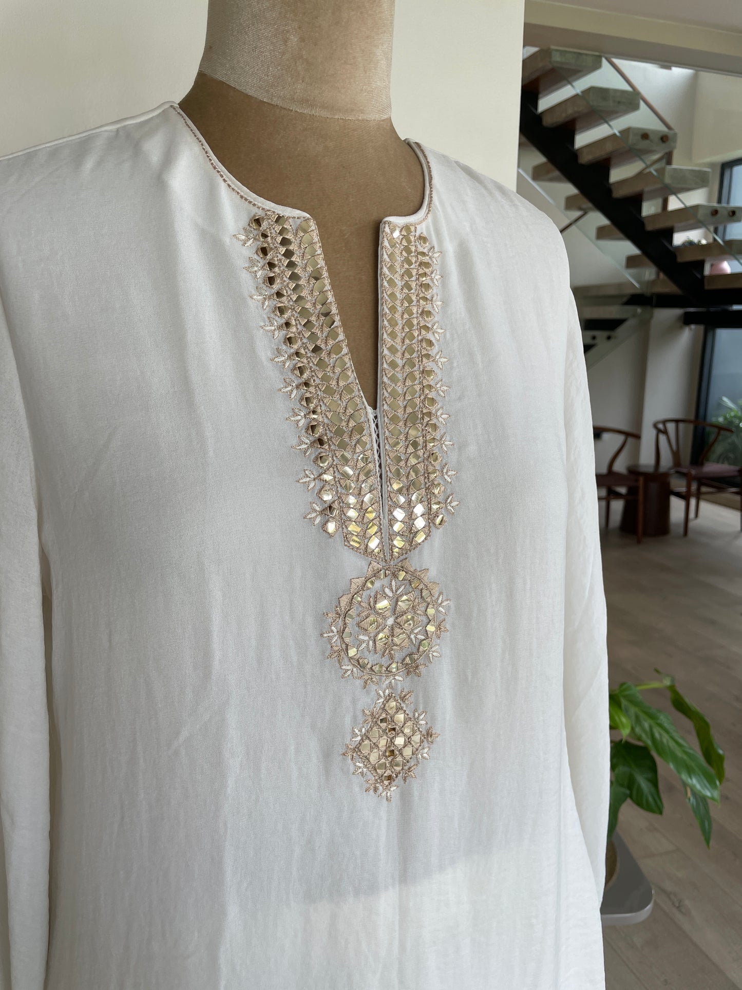 GOLD MIRROR WORK KURTA