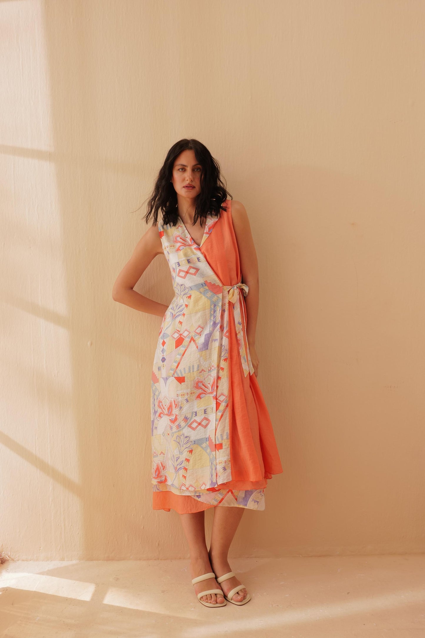 Peach Jigsaw Dress