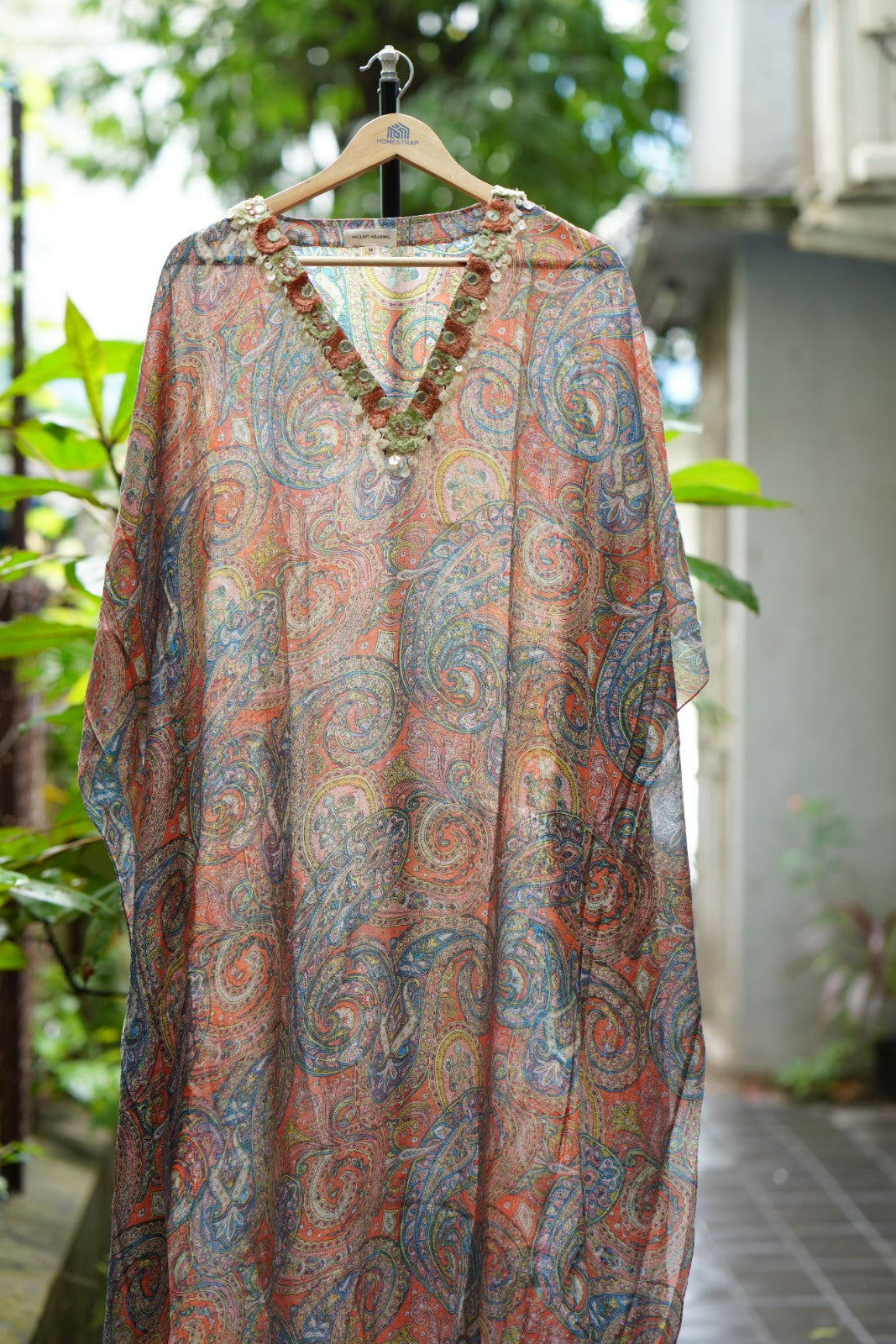 Orange paisley kaftan