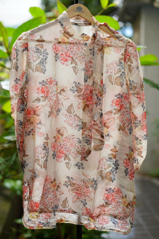 Offwhite floral coord set
