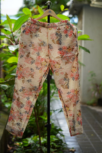 Offwhite floral coord set