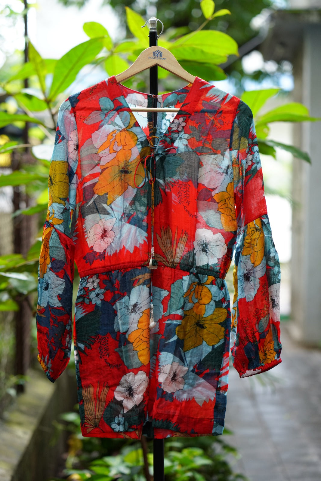 Floral Red Jumpsuit