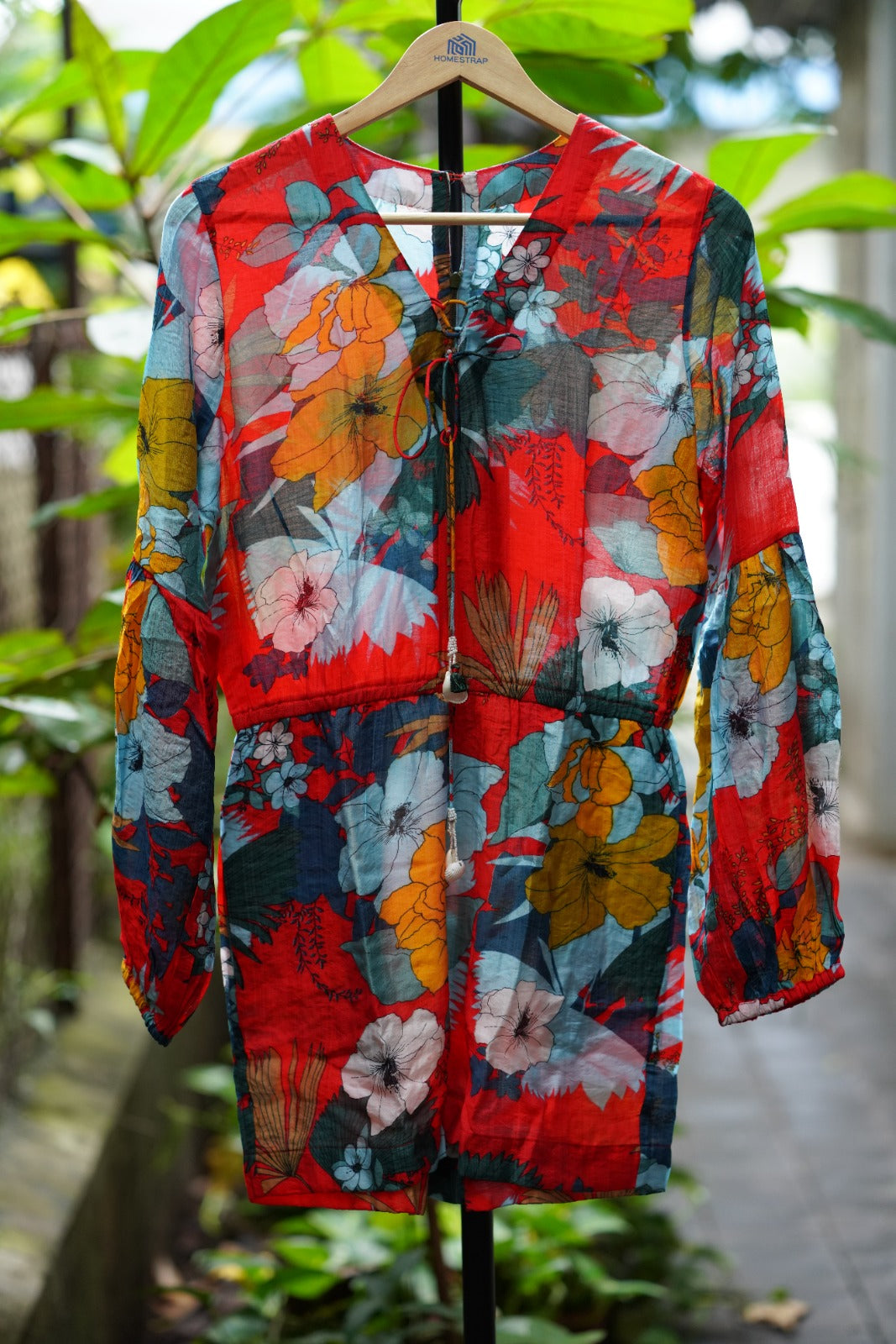 Floral Red Jumpsuit