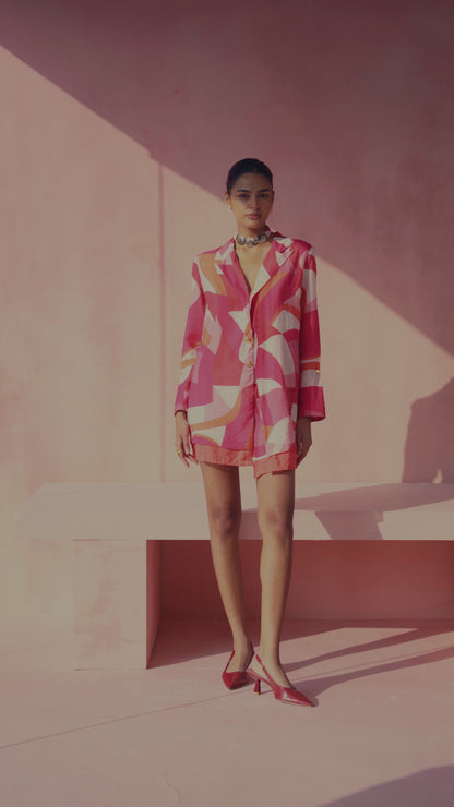 Terra Blush Blazer Dress