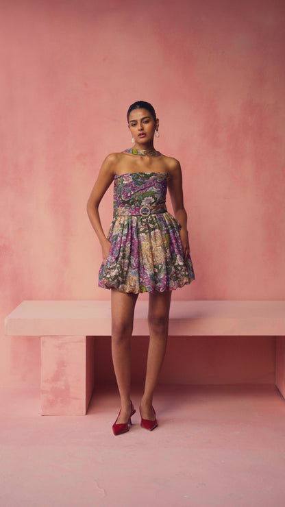 Mulberry Paisley Tube Dress